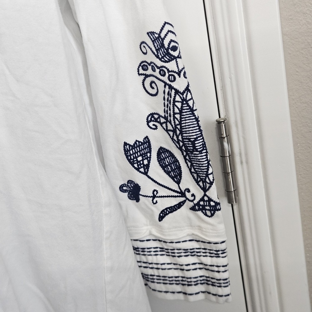 Johnny Was Los Angeles Zip Up Hoodie Embroidered Tunic Large - Picture 4 of 14